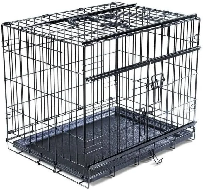 قفس سگ تاشو VADIGRAN - راحت و قابل حمل - مشکی، 61 x 46 x 51 سانتی متر