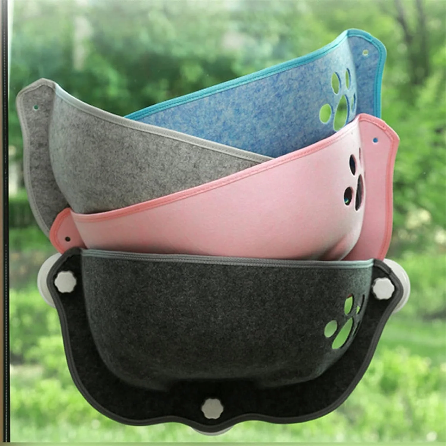 تخت آویز گربه UTOYA، تخت چند منظوره حیوانات خانگی، تخت گربه با فنجان مکنده، صندلی پنجره مناسب برای لوازم استراحت حیوانات خانگی (رنگ: خاکستری تیره)