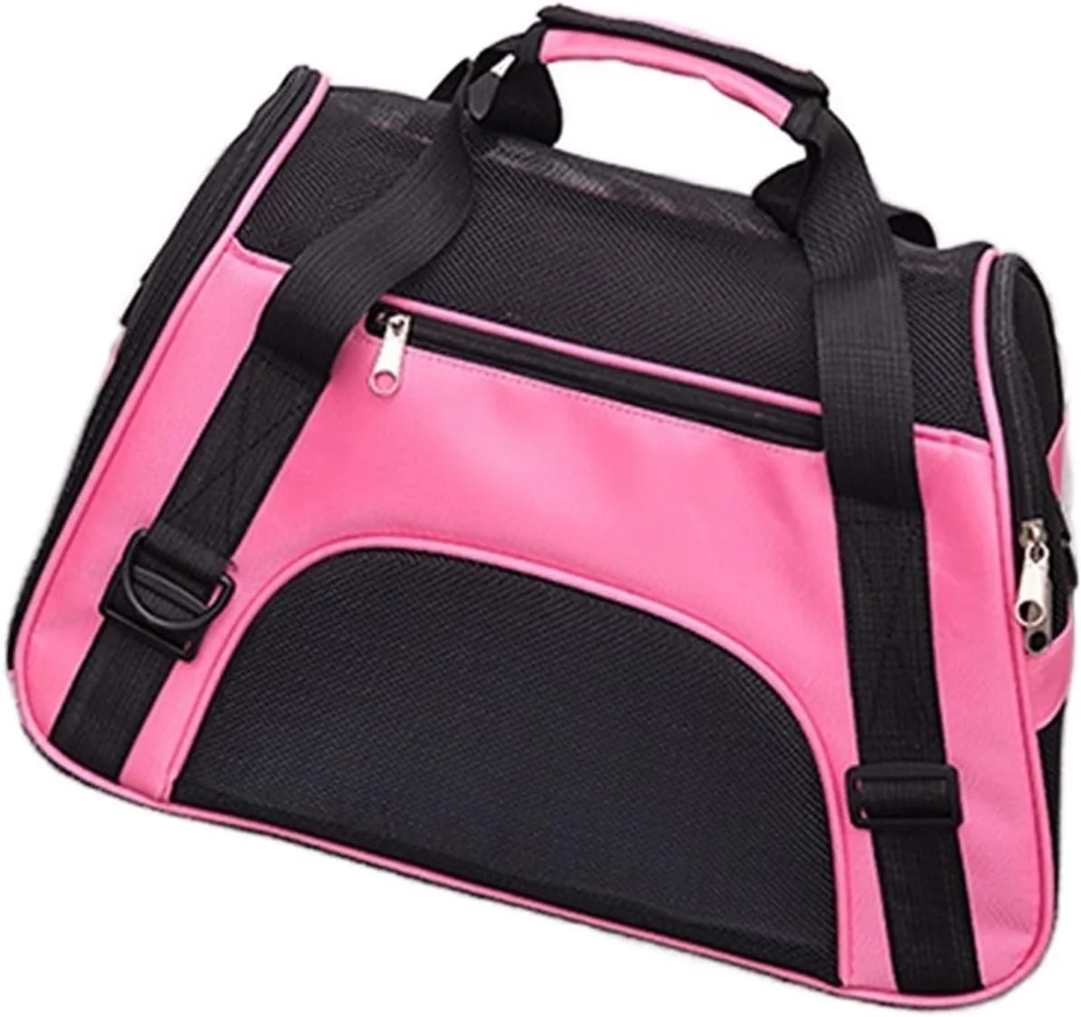 کیف حمل سگ یوتویا برای سگ های کوچک، کیف حمل حیوانات خانگی نایلونی، کیف دستی توله سگ مسافرتی در فضای باز، کیف حمل گربه تک شانه قابل حمل برای سگ های کوچک و بچه گربه (رنگ: صورتی)