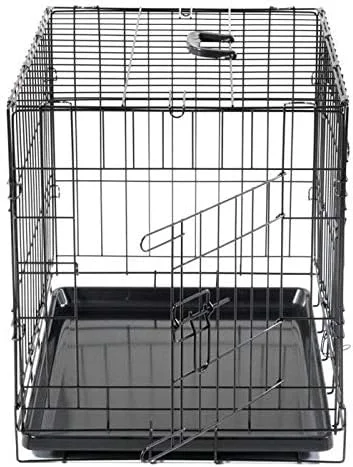 قفس حمل تاشو کلاسیک وادیگران مدل 13825، ابعاد 61x46x51 سانتی متر، مشکی، سایز M