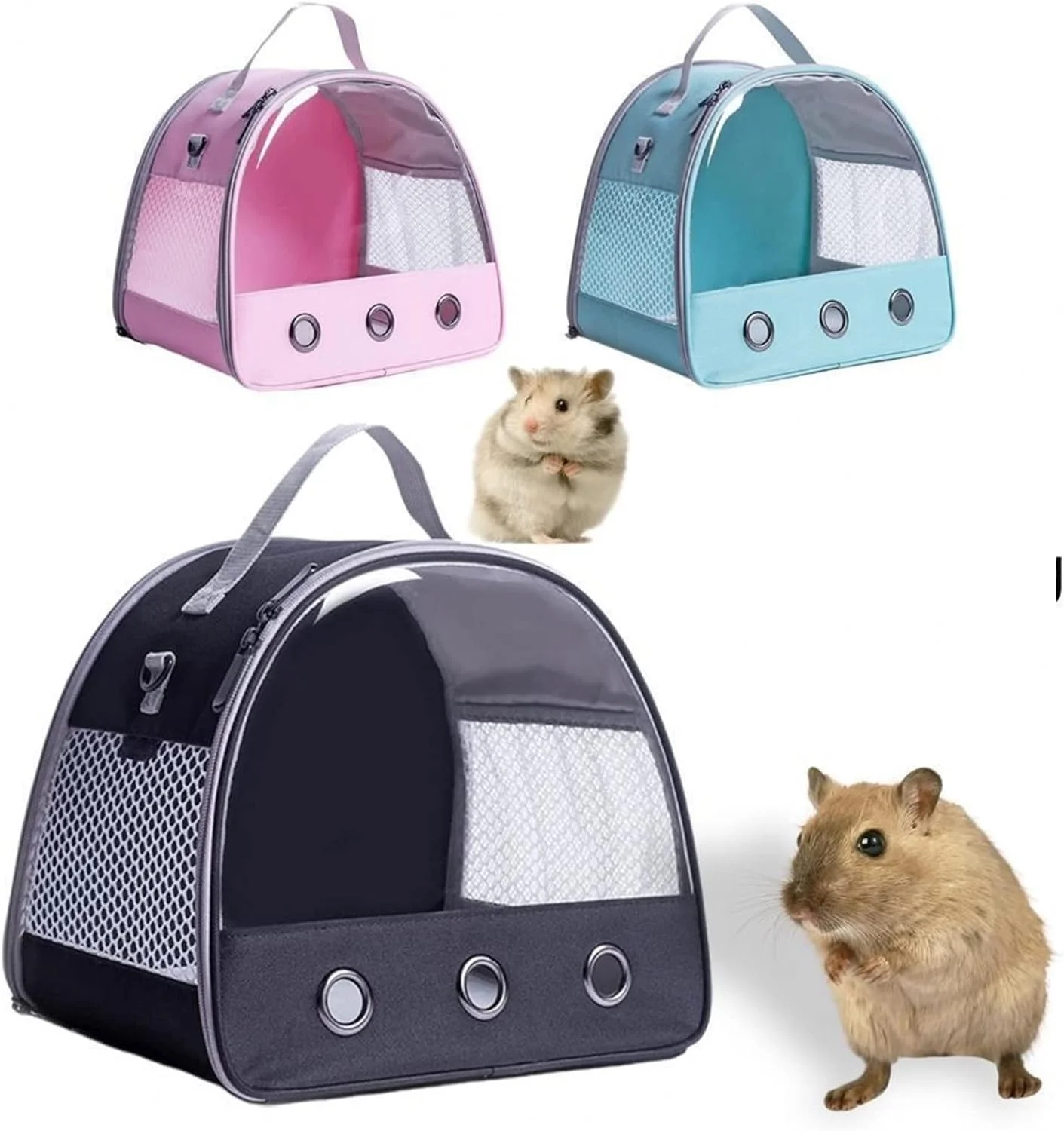 کیف حمل سگ UTOYA برای سگ های کوچک، کیف مسافرتی قابل حمل و جهانی برای حیوانات خانگی، کیف خرگوش توله سگ، قفس حمل حیوانات کوچک به شکل چادر، کیف دستی راحت برای سفر در فضای باز (رنگ: آبی تیره)