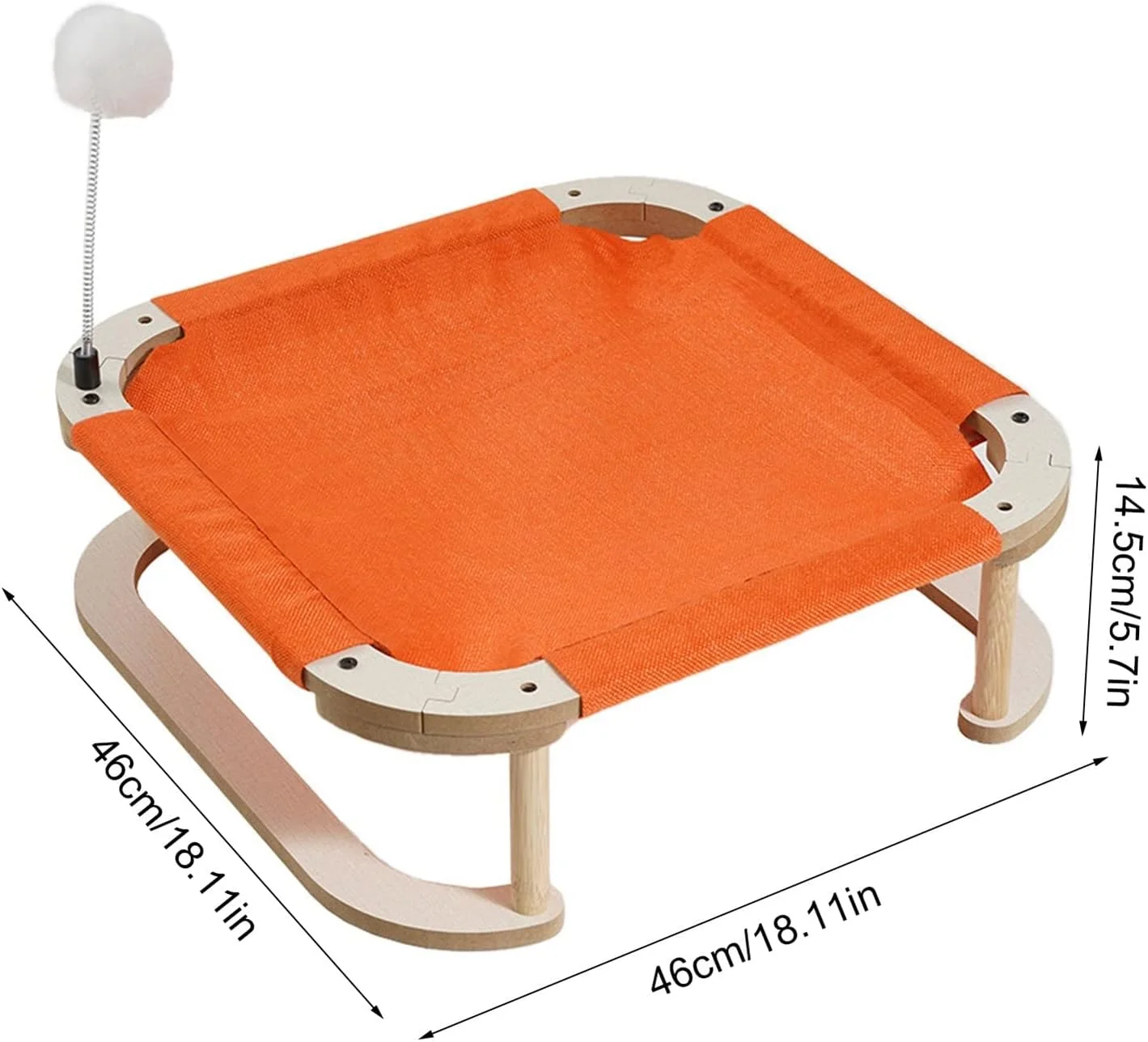 تخت آویز گربه UTOYA، خانه تخت گربه مرتفع، تخت استراحت گربه از جنس کتان کاپوک، مناسب برای گربه ها و سگ ها، لوازم بادوام خانه حیوانات خانگی