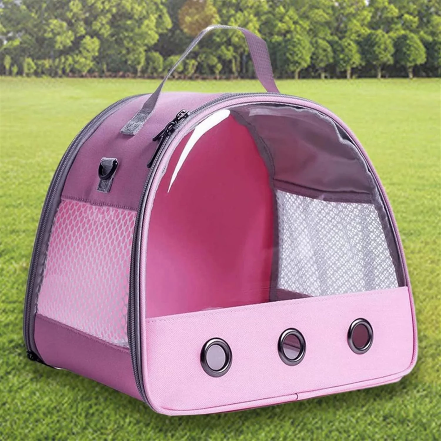 کیف حمل سگ UTOYA برای سگ های کوچک، کیف مسافرتی قابل حمل و جهانی برای حیوانات خانگی، کیف خرگوش توله سگ، قفس حمل حیوانات کوچک به شکل چادر، کیف دستی راحت برای سفر در فضای باز (رنگ: آبی تیره)