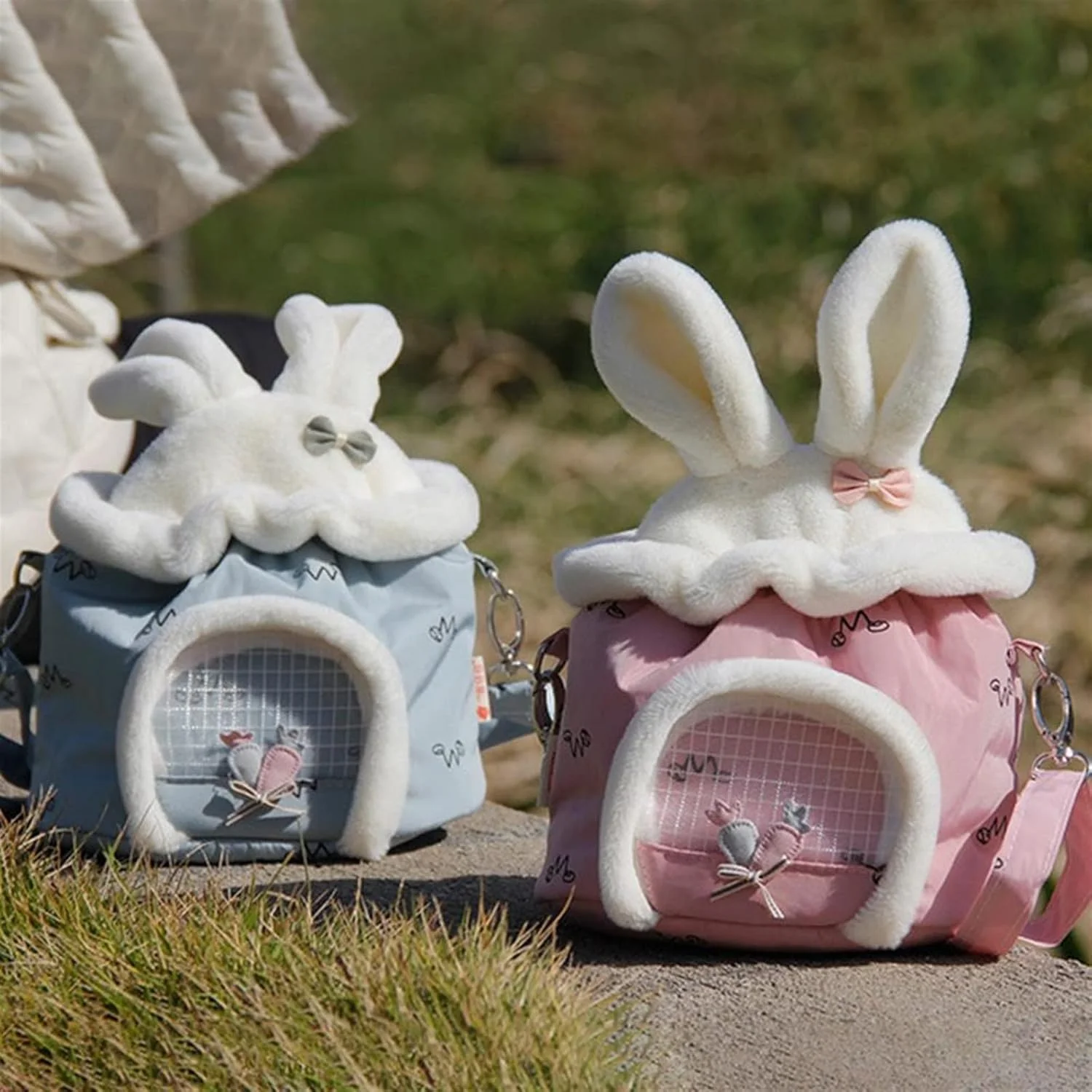 کیف حمل سگ یوتویا برای سگ های کوچک لانه خوکچه هندی خانه حیوانات خانگی مخمل خواب دار رنگ زنده تمیز کردن آسان کوله پشتی سبک وزن چینچیلا برای بیرون بردن حیوانات خانگی (رنگ: صورتی)