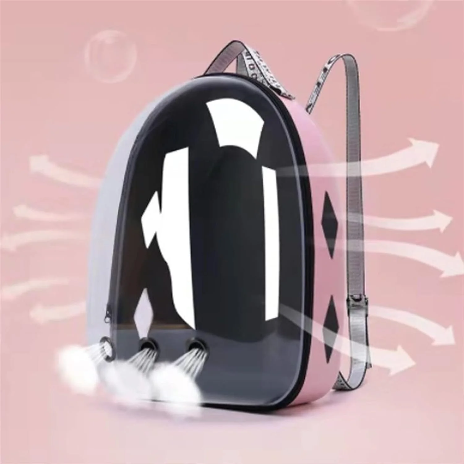 کیف حمل سگ UTOYA برای سگ های کوچک، کیف حمل گربه، قفس حمل حیوانات خانگی سگ کوچک، کوله پشتی قابل حمل، شانه ای، کپسول فضایی شفاف (رنگ: آبی تیره)