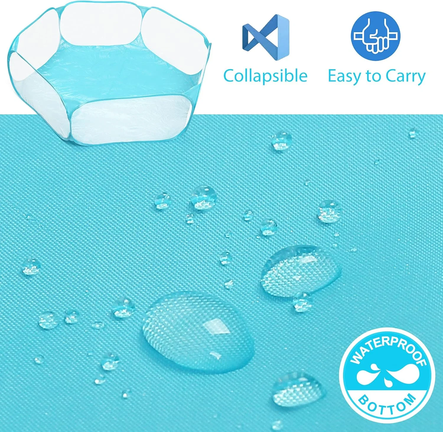 چادر قفس حیوانات کوچک ارتقا یافته، محوطه بازی تاشو ضد آب برای حیوانات خانگی، حصار تمرینی بازشو در فضای باز/داخلی، چادر قفس خوکچه هندی، پارچه تنفسی، حصار حیاط برای خوکچه هندی، خرگوش، همستر