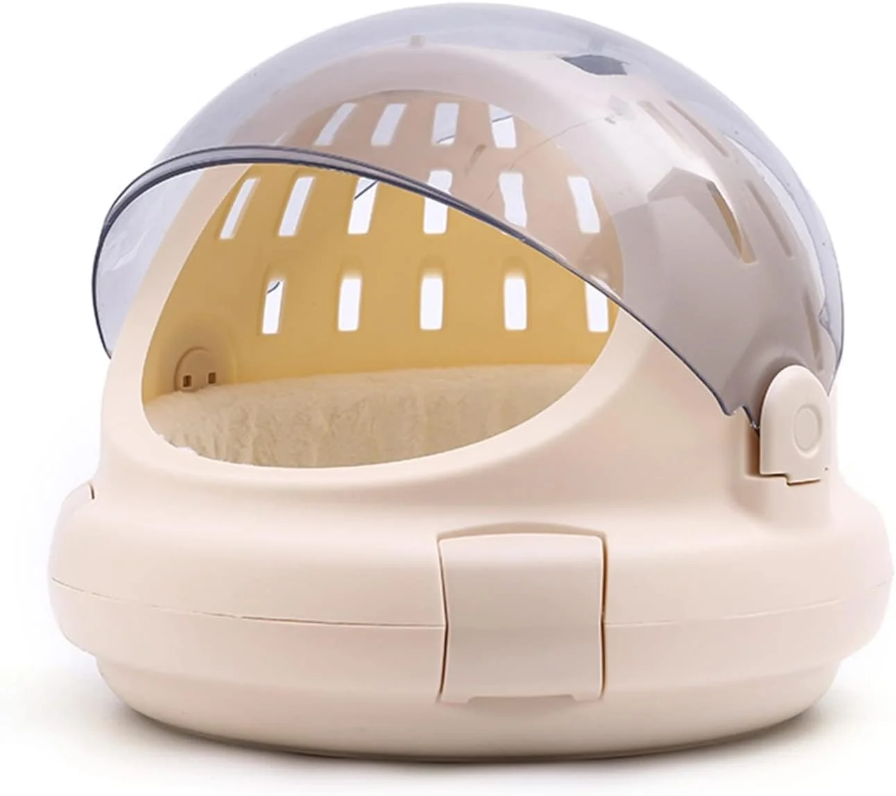 کیف حمل سگ یوتویا برای سگ های کوچک، کیف دستی حبابی مسافرتی قابل حمل برای سگ و گربه، کپسول فضایی گنبدی، کیف حیوانات خانگی تنفسی در فضای باز (رنگ: بژ)