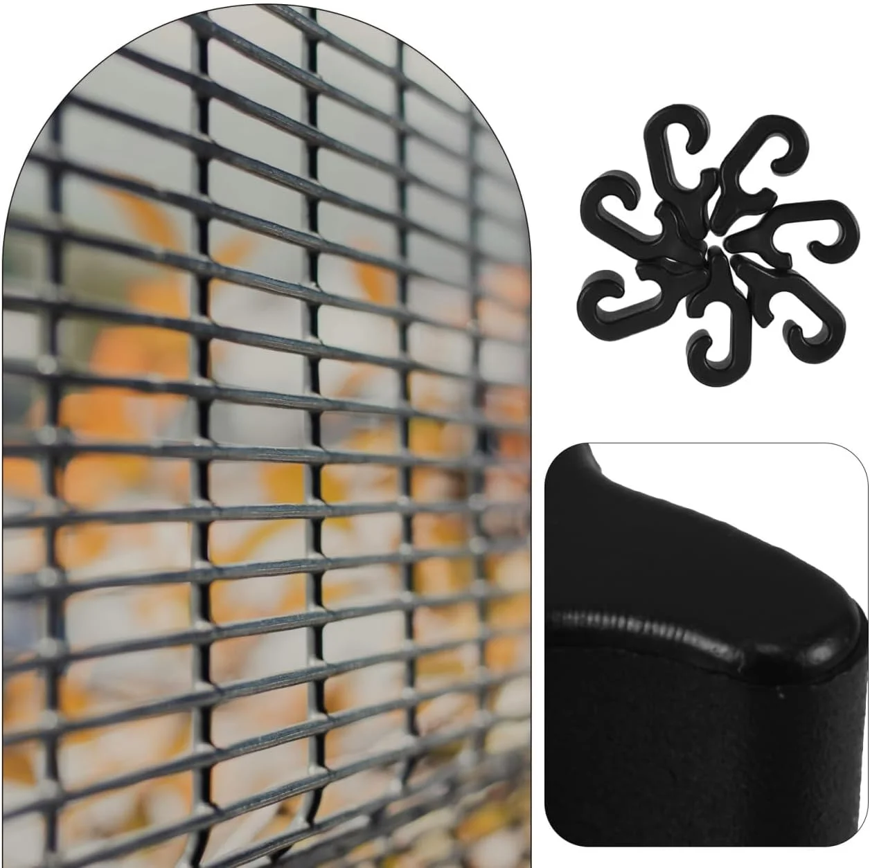 Unomor 40 عدد بست درب قفس، گیره های سیم سنگین برای محوطه حیوانات خانگی، سگ، گربه، خرگوش، قفل های ایمن، نصب آسان، مشکی