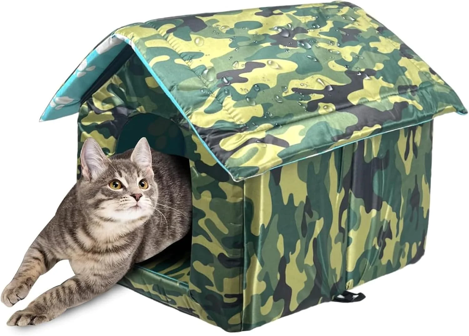خانه گربه TourKing برای فضای باز، ضد آب و عایق بندی شده، مناسب گربه های ولگرد و سگ ها، ویلای گربه قابل جابجایی و شستشو، خانه حیوانات خانگی، قفس برای گربه ها/سگ های وحشی