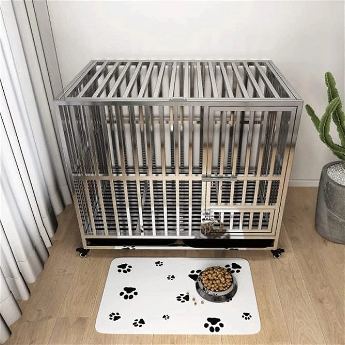 قفس حیوانات خانگی، قفس سگ و قفس گربه با حصار توالت، قفس های بزرگ حیوانات خانگی، قفس های ویلایی حیوانات خانگی، لانه های حصاردار، 78×52×70 سانتی متر