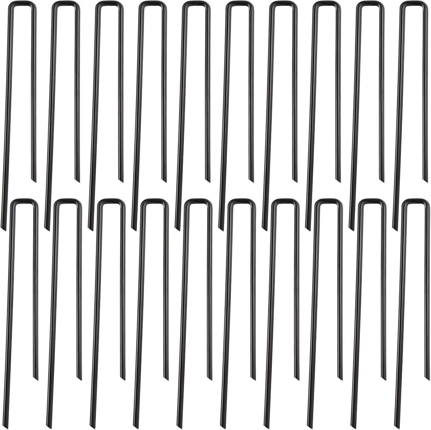 میله های نگهدارنده حصار سگ Threehoney بسته 20 عددی، میله های فلزی برای حصار حیوانات خانگی، مناسب برای جلوگیری از حفر کردن سگ ها، مشکی، 25x20 سانتی متر میله های نگهدارنده حصار سگ Threehoney بسته 20 عددی، میله های فلزی برای حصار حیوانات خانگی، مناسب برای جلوگیری از حفر کردن سگ ها، مشکی، 25x20 سانتی متر