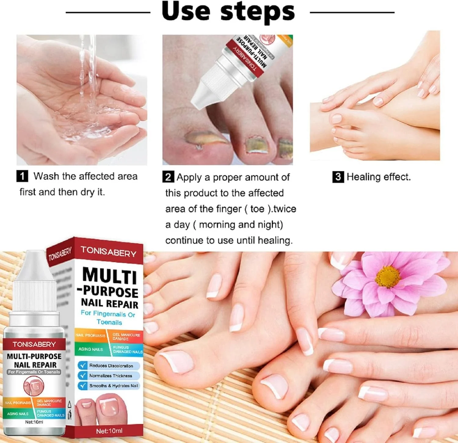 محلول درمان قارچ ناخن پا با قدرت فوق العاده، راه حل موثر برای ناخن های قارچی و فرورفته، ترمیم ناخن برای ناخن های آسیب دیده و شکسته محلول درمان قارچ ناخن پا با قدرت فوق العاده، راه حل موثر برای ناخن های قارچی و فرورفته، ترمیم ناخن برای ناخن های آسیب دیده و شکسته