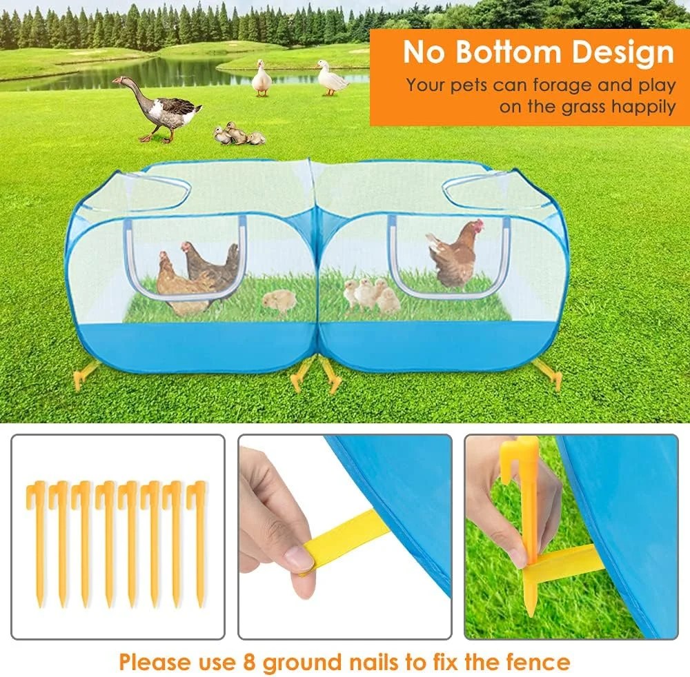 محوطه بازی حیوانات کوچک SlowTon، محوطه بزرگ قابل حمل برای مرغ با دیواره های توری شفاف و تاشو، قفس چادر حیوانات خانگی با 4 درب زیپ دار برای توله سگ، خرگوش در حیاط بیرون (بدون کف) محوطه بازی حیوانات کوچک SlowTon، محوطه بزرگ قابل حمل برای مرغ با دیواره های توری شفاف و تاشو، قفس چادر حیوانات خانگی با 4 درب زیپ دار برای توله سگ، خرگوش در حیاط بیرون (بدون کف)