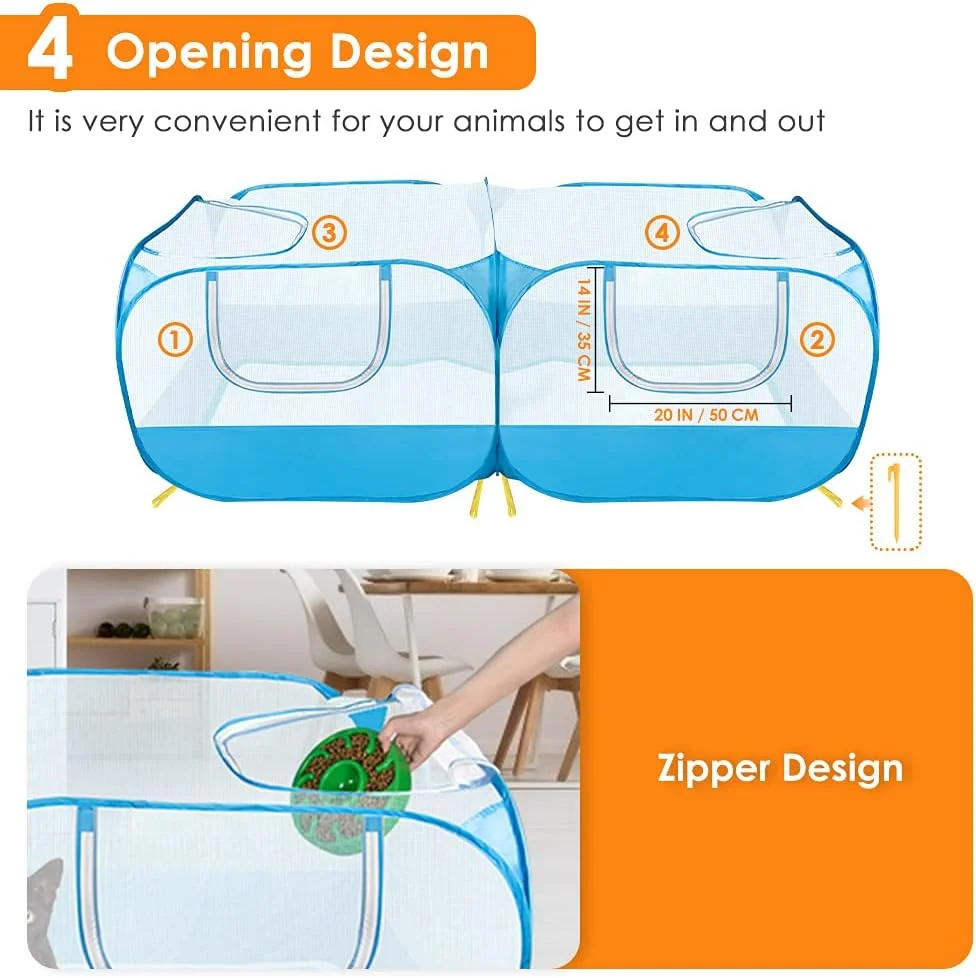محوطه بازی حیوانات کوچک SlowTon، محوطه بزرگ قابل حمل برای مرغ با دیواره های توری شفاف و تاشو، قفس چادر حیوانات خانگی با 4 درب زیپ دار برای توله سگ، خرگوش در حیاط بیرون (بدون کف) محوطه بازی حیوانات کوچک SlowTon، محوطه بزرگ قابل حمل برای مرغ با دیواره های توری شفاف و تاشو، قفس چادر حیوانات خانگی با 4 درب زیپ دار برای توله سگ، خرگوش در حیاط بیرون (بدون کف)