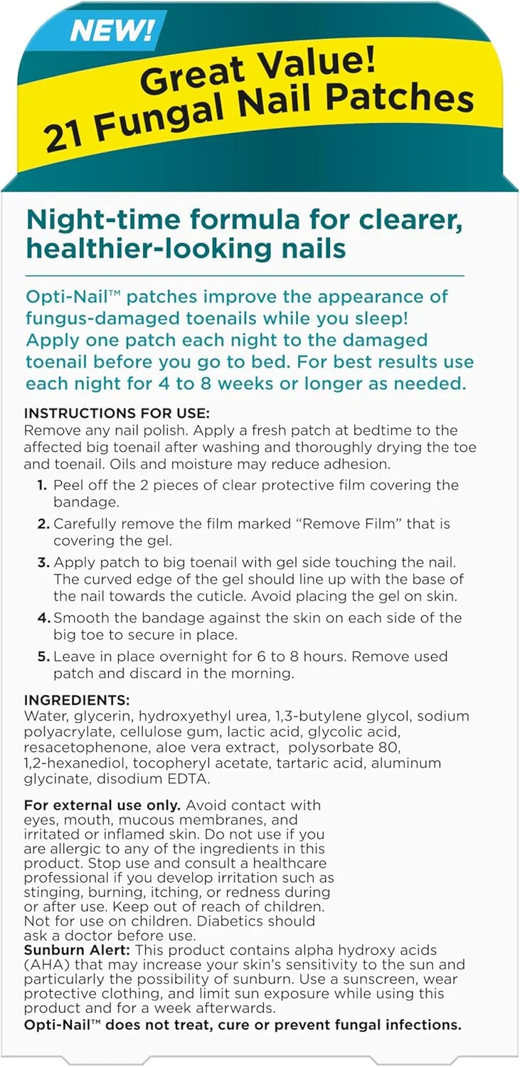 پد های ترمیم کننده ناخن قارچی Opti-Nail - 21 پد، درمان شبانه برای بهبود ظاهر ناخن در هنگام خواب پد های ترمیم کننده ناخن قارچی Opti-Nail - 21 پد، درمان شبانه برای بهبود ظاهر ناخن در هنگام خواب