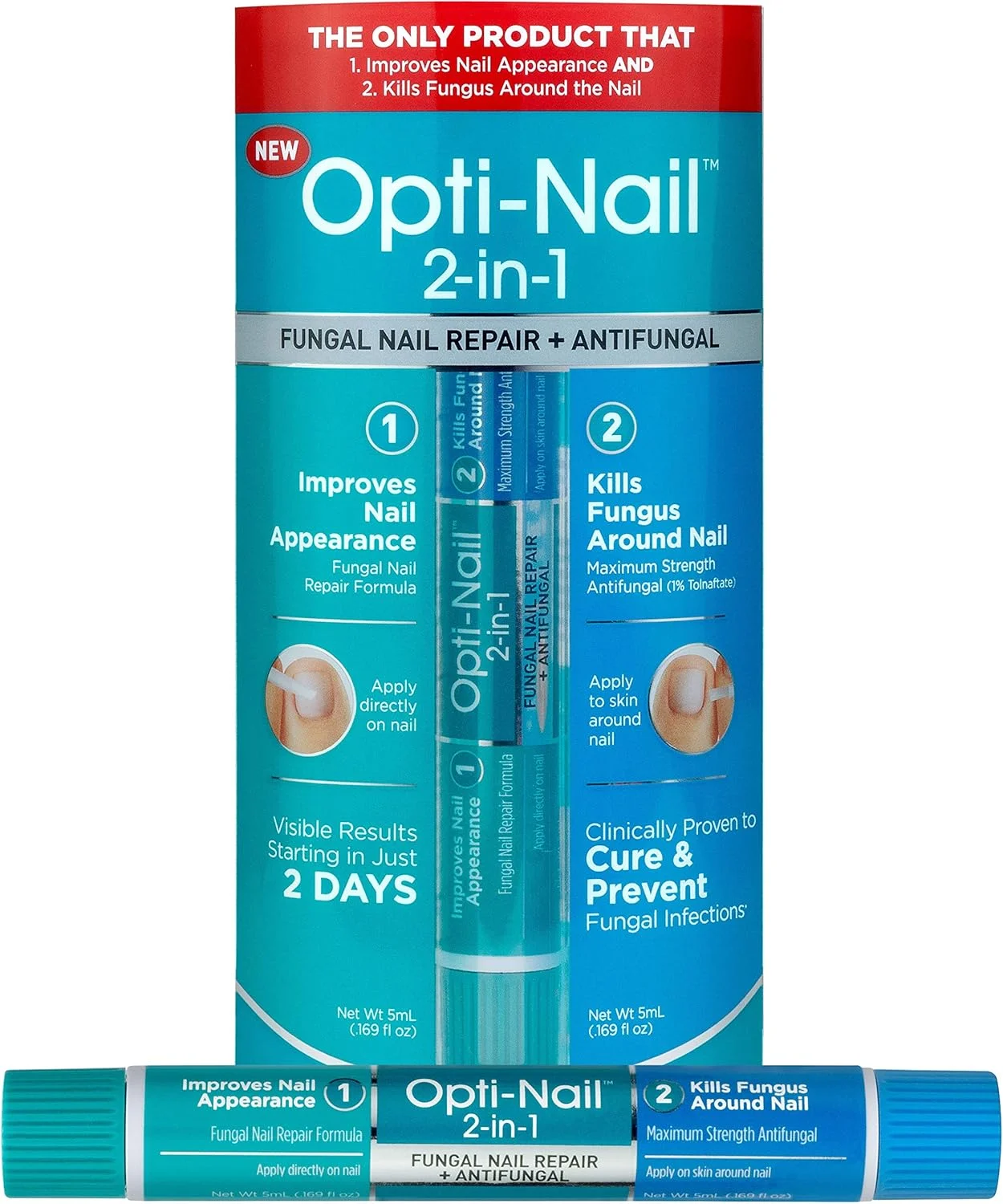 محلول دو کاره ترمیم ناخن قارچی Opti-Nail، بهبود ظاهر ناخن و از بین بردن قارچ اطراف ناخن. محلول دو کاره ترمیم ناخن قارچی Opti-Nail، بهبود ظاهر ناخن و از بین بردن قارچ اطراف ناخن.