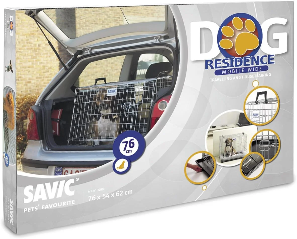 باکس حمل سگ ساویچ مدل Résidence Mobile Wide، روکش زینک، ابعاد 76x54x62 سانتی متر