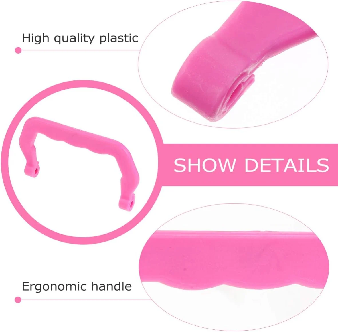 دستگیره قفس حیوانات خانگی، دستگیره های جایگزین قفس برای قفس همستر، خرگوش، سنجاب، چینچیلا (10 عدد، صورتی)