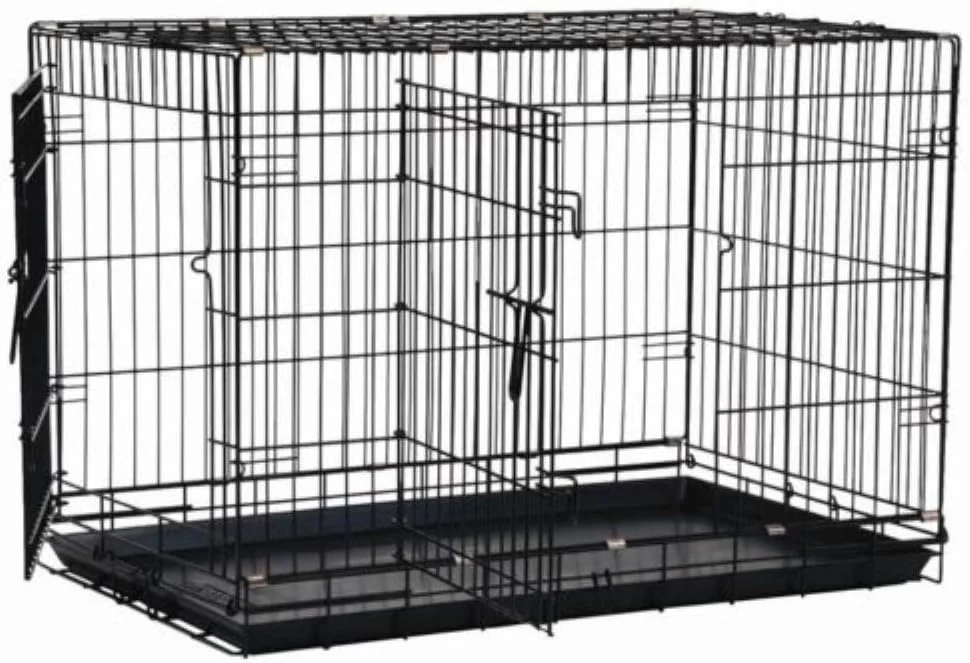 قفس سیمی سگ دو درب Precision Pet Products، سایز 36 اینچ، مناسب برای حیوانات خانگی 22 تا 32 کیلوگرم، با سیستم قفل 5 نقطه ای