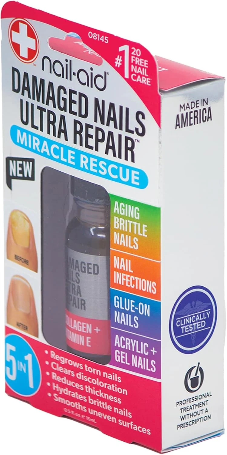 Nail-Aid - ترمیم کننده چند منظوره 5 در 1 ناخن های آسیب دیده برای ناخن های دست یا پا Nail-Aid - ترمیم کننده چند منظوره 5 در 1 ناخن های آسیب دیده برای ناخن های دست یا پا