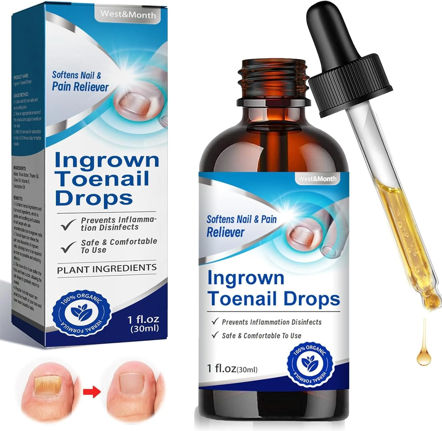 محلول درمان قارچ ناخن LBOYLOVE®، محلول تقویت کننده ناخن، با روغن کوتیکول، مایع جادویی - فرمول گیاهی برای بهبود شکنندگی و تغییر رنگ، مراقبت از ناخن برای ناخن های قوی تر، 30 میلی لیتر محلول درمان قارچ ناخن LBOYLOVE®، محلول تقویت کننده ناخن، با روغن کوتیکول، مایع جادویی - فرمول گیاهی برای بهبود شکنندگی و تغییر رنگ، مراقبت از ناخن برای ناخن های قوی تر، 30 میلی لیتر