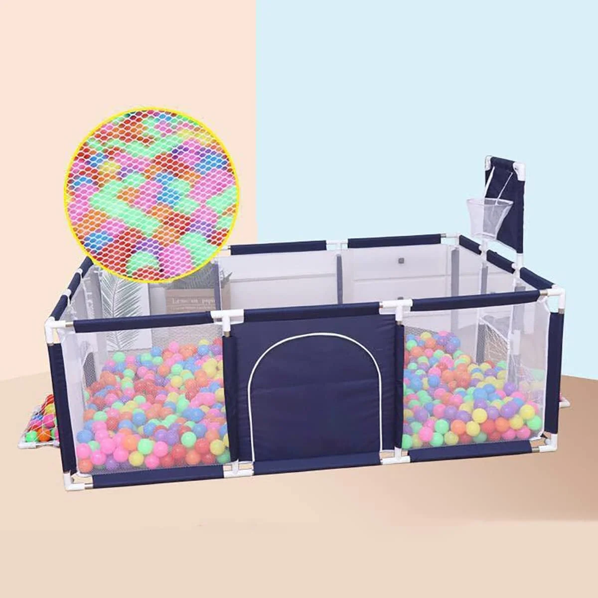 محوطه بازی قابل حمل حیوانات خانگی، محوطه تمرین تاشو حیوانات خانگی، خانه بازی سگ برای سگ/گربه توله سگ، مناسب استفاده در سفر، کمپینگ، داخل و خارج از خانه، 230 طول * 122 عرض * 64 ارتفاع سانتی متر