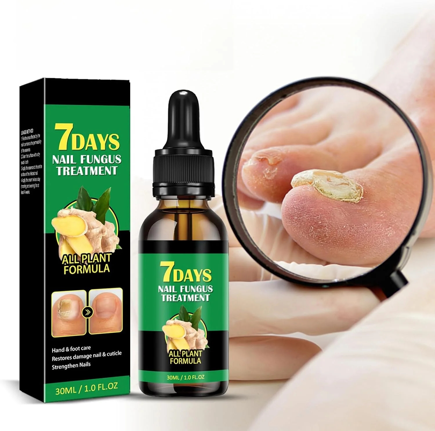 محلول درمان قارچ ناخن JDLYEVER - مایع مراقبت از ناخن زنجبیلی 30 میلی لیتر، ترمیم کننده و مغذی ناخن نرم برای ناخن های دست و پا، درمان ضد قارچی موثر برای سلامت ناخن، فرمول مرطوب کننده محلول درمان قارچ ناخن JDLYEVER - مایع مراقبت از ناخن زنجبیلی 30 میلی لیتر، ترمیم کننده و مغذی ناخن نرم برای ناخن های دست و پا، درمان ضد قارچی موثر برای سلامت ناخن، فرمول مرطوب کننده