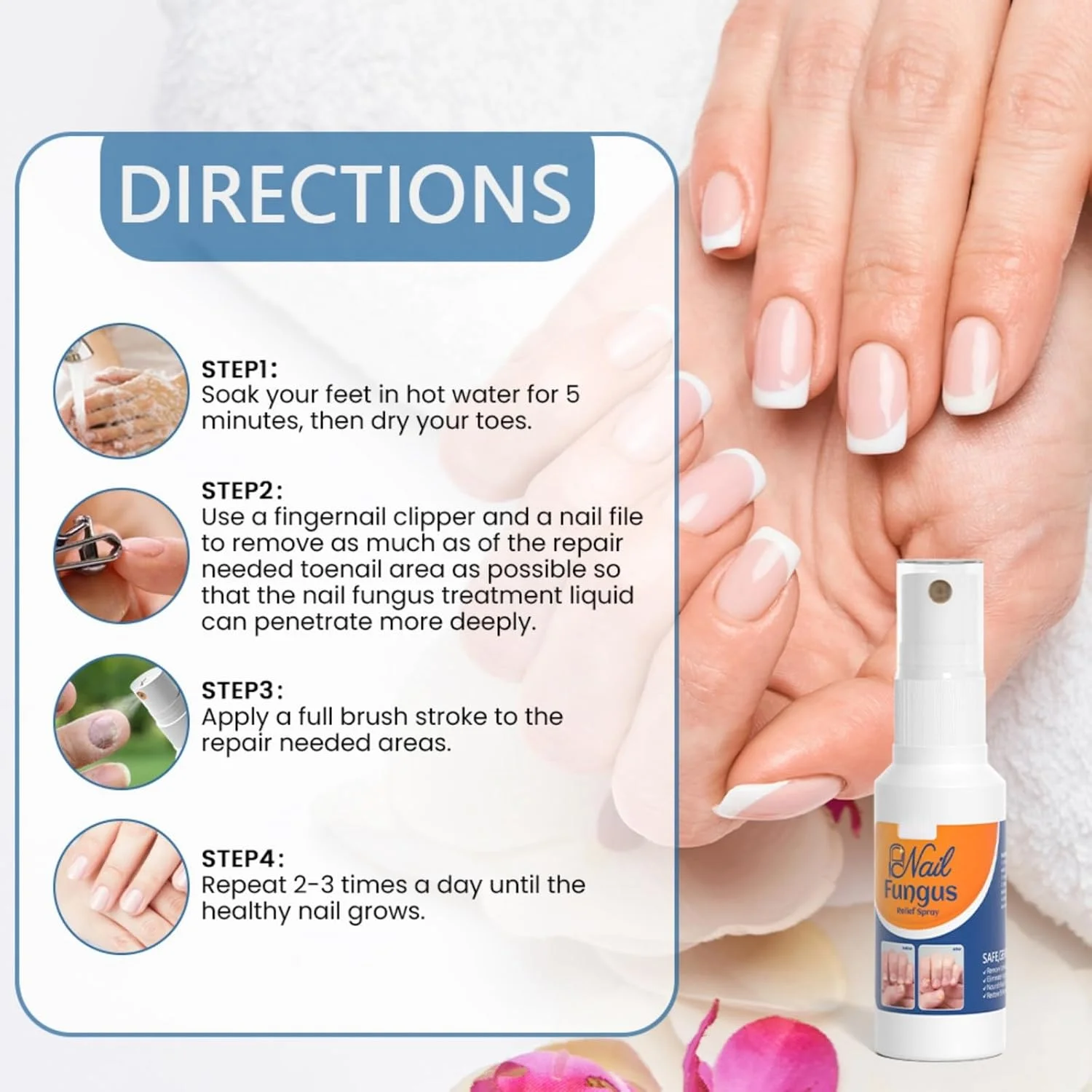 اسپری ضد قارچ ناخن JDLYEVER، 30 میلی لیتر - درمان موثر قارچ ناخن پا و ناخن دست - تسکین دهنده پای ورزشکاران، خوشبو کننده و از بین برنده بو - احیا کننده سلامت ناخن - جلوگیری از بازگشت قارچ اسپری ضد قارچ ناخن JDLYEVER، 30 میلی لیتر - درمان موثر قارچ ناخن پا و ناخن دست - تسکین دهنده پای ورزشکاران، خوشبو کننده و از بین برنده بو - احیا کننده سلامت ناخن - جلوگیری از بازگشت قارچ