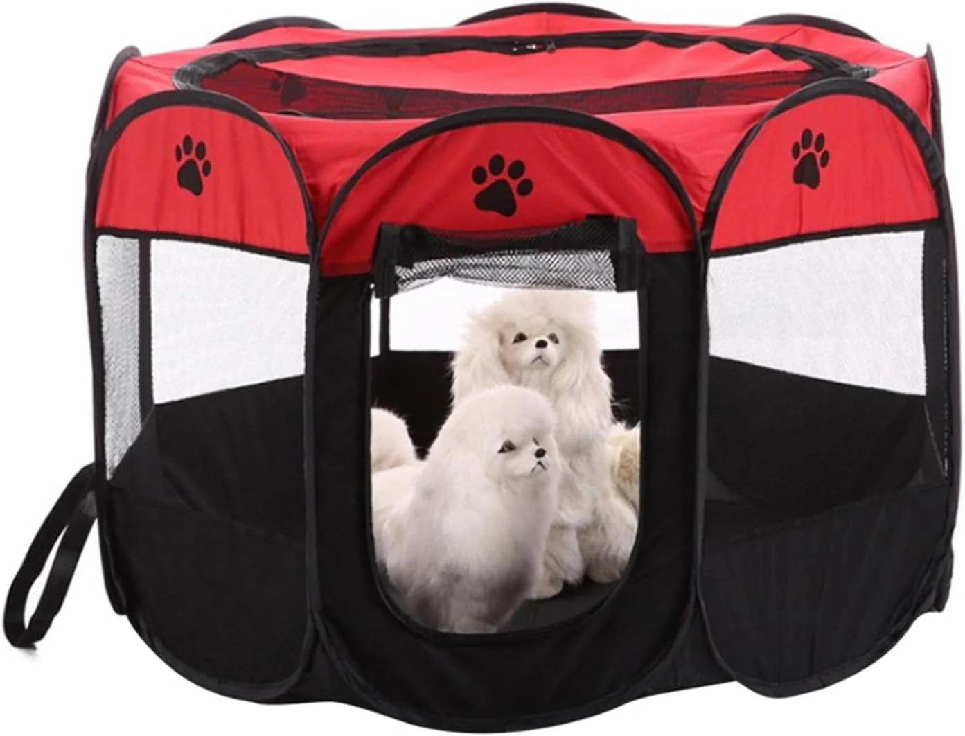 محوطه بازی تاشو و قابل حمل ضد آب برای حیوانات خانگی، محوطه بازی توری آکسفورد بازشو، چادر بازی و محوطه تمرین برای سگ ها و گربه های کوچک