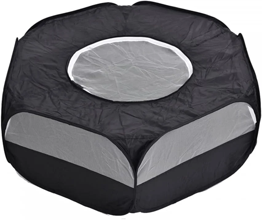 محوطه بازی حیوانات خانگی POOWO، محفظه های تاشو و قابل حمل سگ در فضای باز برای سگ/گربه/خرگوش با سایه بان مقاوم در برابر آب