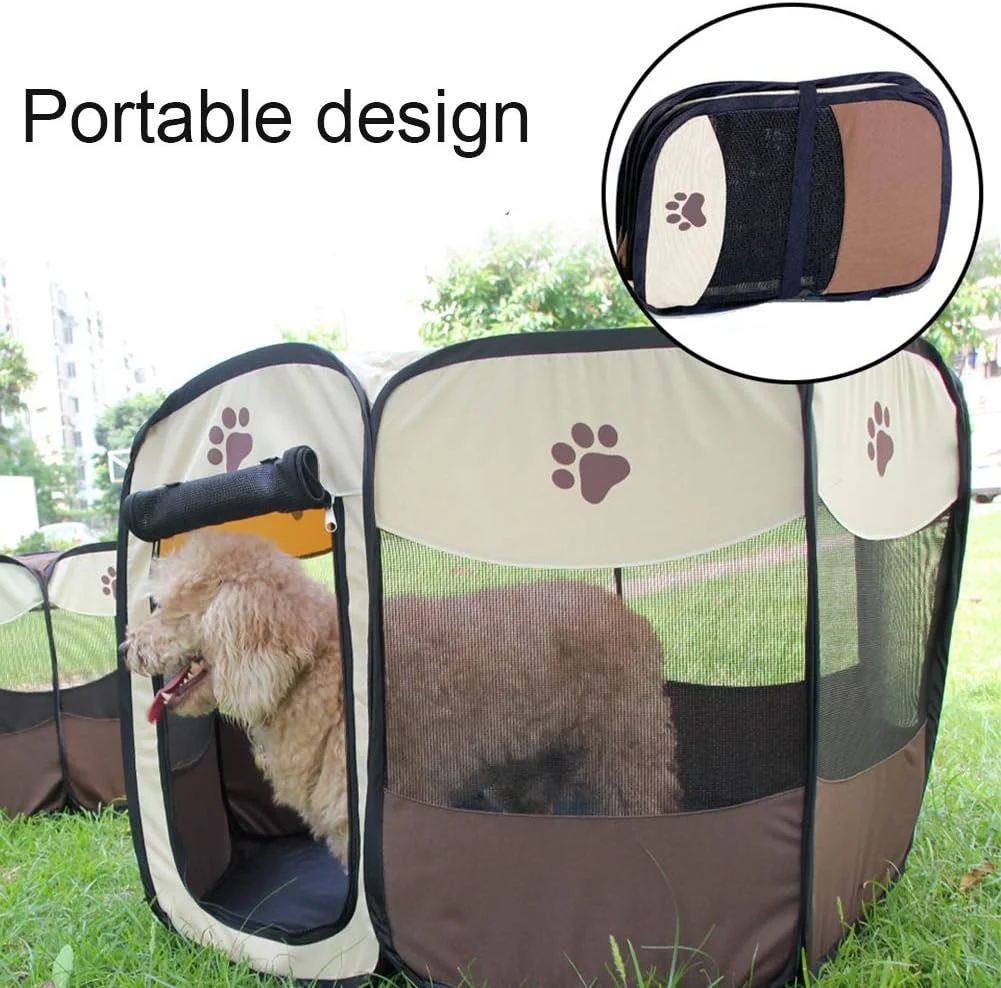 محوطه بازی حیوانات خانگی، محوطه بازی توله سگ، محوطه بازی ضد آب قابل حمل حیوانات خانگی، باکس قابل حمل سگ و گربه، محوطه بازی مسافرتی تاشو برای سگ/گربه/خرگوش