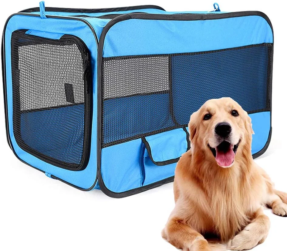  باکس حمل نرم حیوانات خانگی، باکس تاشو سگ، باکس حمل مسافرتی حیوانات خانگی، باکس حمل نرم تاشو مسافرتی حیوانات خانگی با تشک پشمی، تاشو و حمل آسان برای استفاده در داخل و خارج از منزل