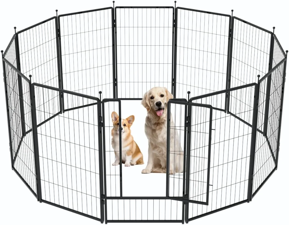 PETREEK Pet Playpen for Indoor, Yard 36inch 12 Panels
