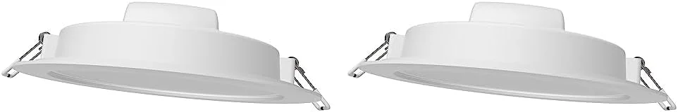 چراغ سقفی ال ای دی گرد 8 وات اسرام Ledvance، نور گرم 3000 کلوین - 4 اینچ (بسته 2 عددی)