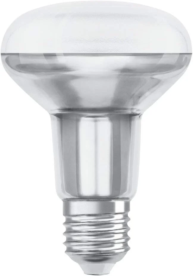 لامپ ال ای دی رفلکتور اسرام | پایه: E27 | سفید گرم | 2700 کلوین | 5.90 وات | جایگزین 60 وات | ال ای دی SUPERSTAR R80