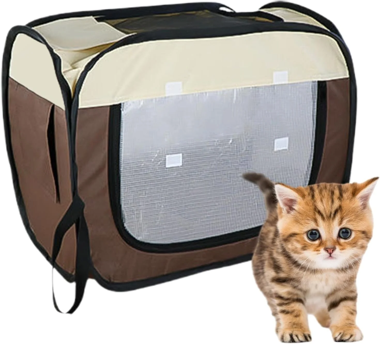 باکس خشک کن حیوانات خانگی - باکس خشک کن حیوانات خانگی خودرو از جنس پارچه آکسفورد، باکس خشک کن تنفسی حیوانات خانگی خودرو، قفس گربه قابل حمل ضد پرز با بند نگهدارنده سشوار برای استفاده در خودرو