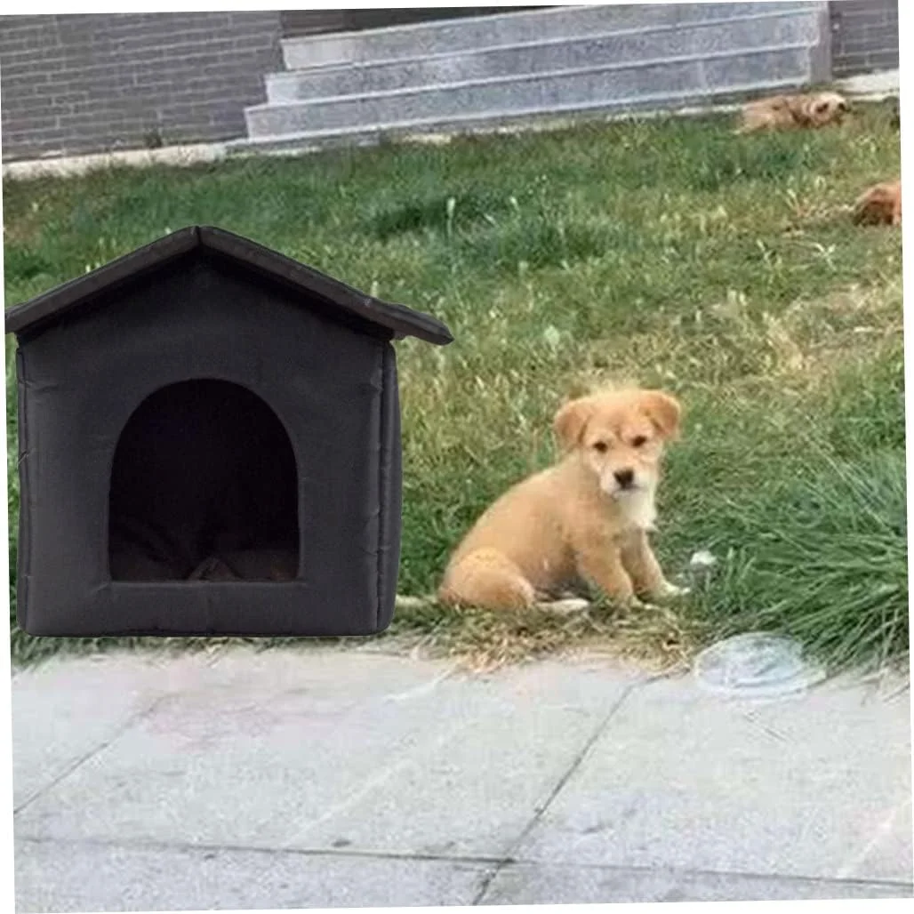 خانه سگ ضد آب فضای باز غار حیوانات خانگی خانه گربه پناهگاه حیوانات گرم زمستانی تخت خواب سگ 35x33x30 سانتی متر