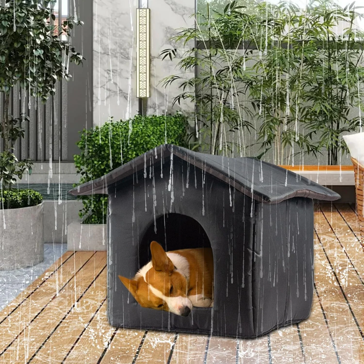 خانه گربه فضای باز | خانه ضد آب و گرم برای توله سگ، خانه حیوانات خانگی زمستانی، تخت خواب برای گربه های فضای باز، آسایش گربه های ولگرد خانه گربه فضای باز | خانه ضد آب و گرم برای توله سگ، خانه حیوانات خانگی زمستانی، تخت خواب برای گربه های فضای باز، آسایش گربه های ولگرد
