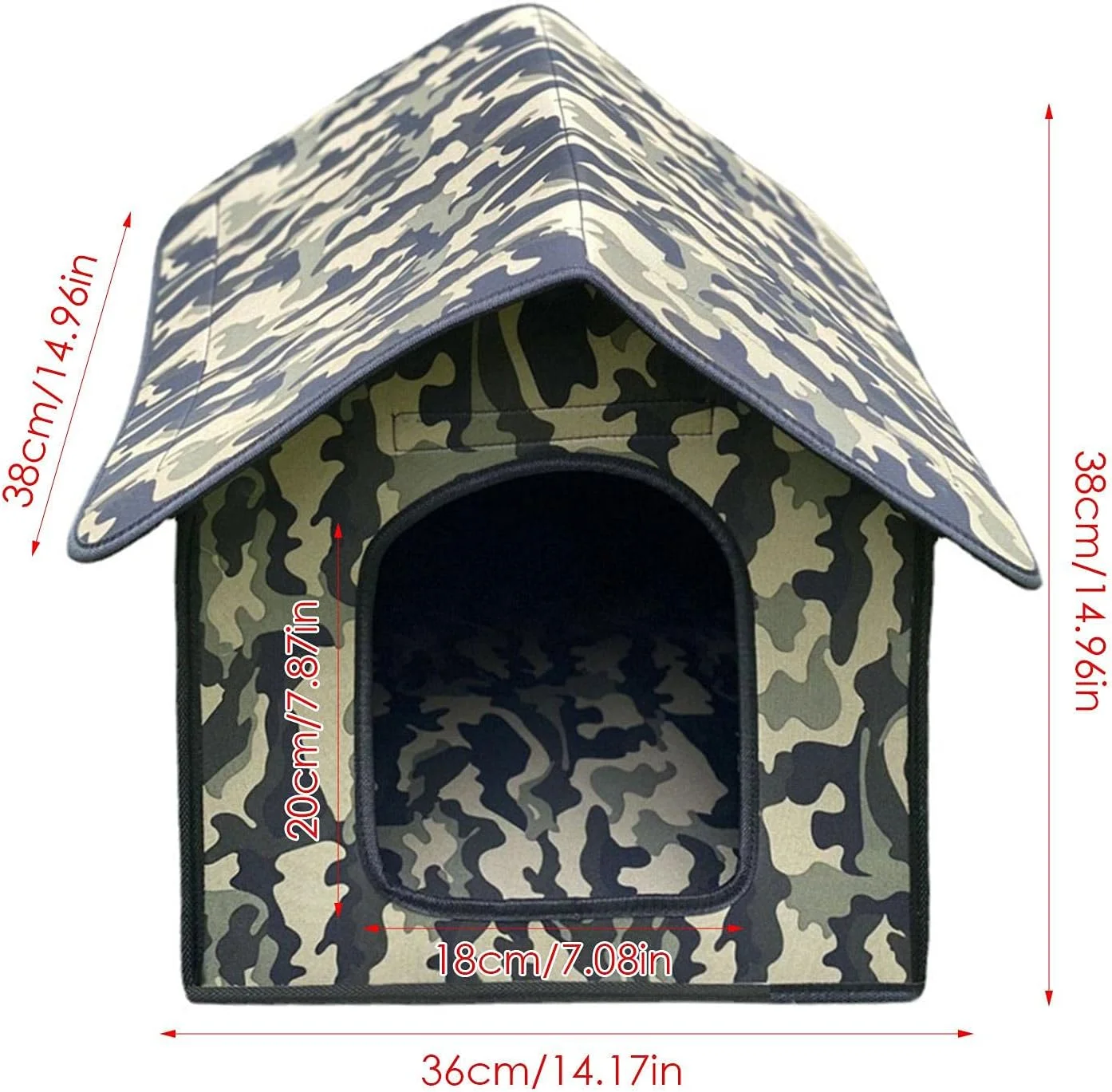 خانه حیوانات خانگی ضد آب مناسب فضای باز، پناهگاه تاشو، ویلای گربه، خانه سگ، ضد آب و هوا، سایز بزرگ/سایز متوسط