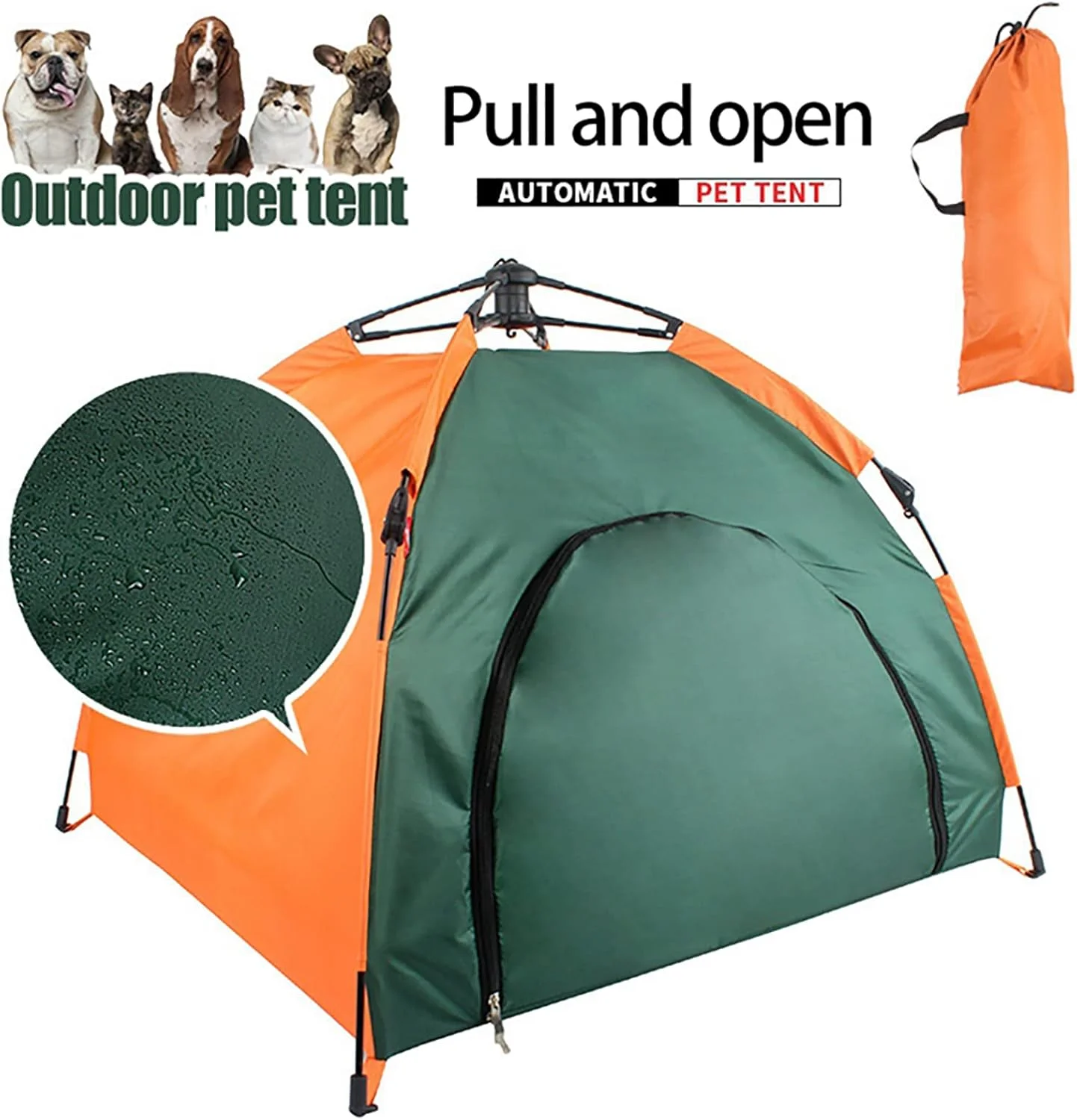چادر حیوانات خانگی مناسب فضای باز، چادر سگ تاشو اتوماتیک، قفس بازی چادر کمپینگ حیوانات خانگی برای سگ ها و گربه ها، لانه و چادر حیوانات خانگی قابل حمل برای خانه و مسافرت