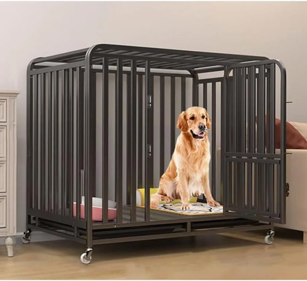 قفس تاشو لوکس و سنگین NKX با قابلیت چیدن روی هم، دارای چرخ و درب