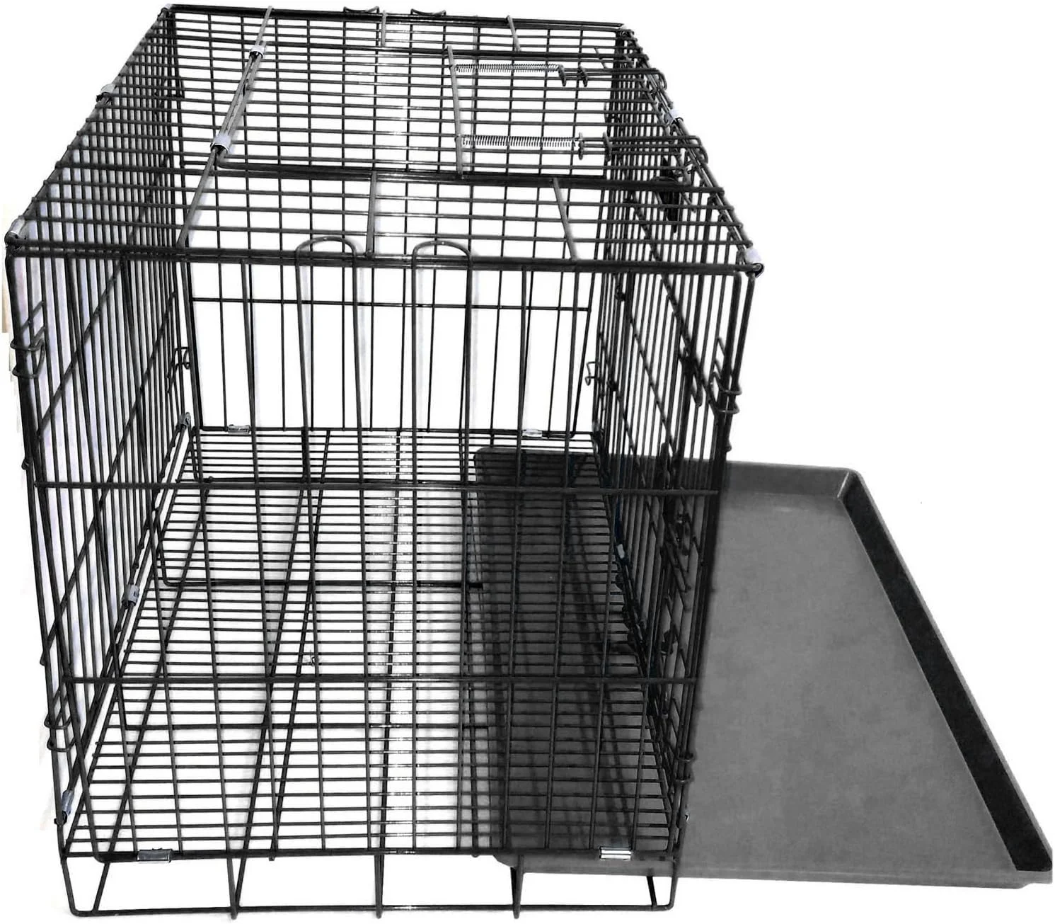 محصولات حیوانات خانگی جینسانز قفس سگ سنگین فلزی قوی مناسب برای: گلدن رتریور، لابرادور، باکسر (سایز 42 اینچ، آبی) (42 اینچ، مشکی)