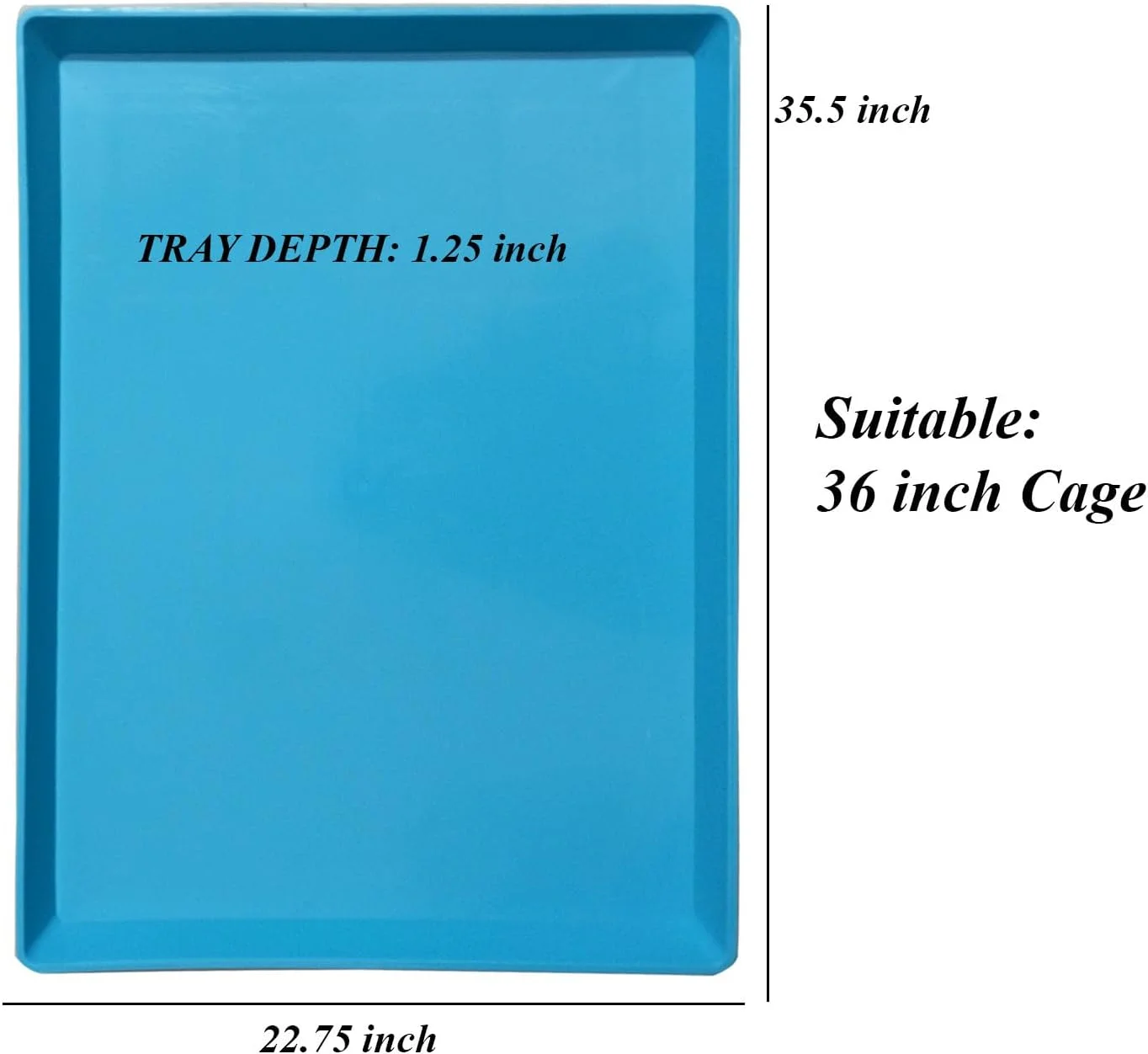 سینی جایگزین محصولات حیوانات خانگی Jainsons برای قفس حیوانات خانگی، باکس سگ، لانه سگ، سینی جایگزین قفس سگ، کفپوش پلاستیکی برای قفس، باکس و لانه سگ و گربه (90 سانتی متر، آبی)