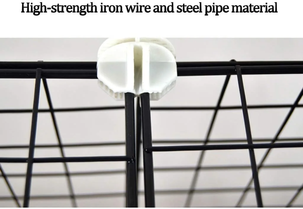 قفس گربه، خانه آپارتمانی گربه خانگی قابل حمل DIY، حصار حیوانات خانگی سیمی فلزی، محوطه بازی توله سگ، جعبه حمل و نقل، 95 * 47 * 62 سانتی متر (اندازه: 95 * 47 * 62 سانتی متر)