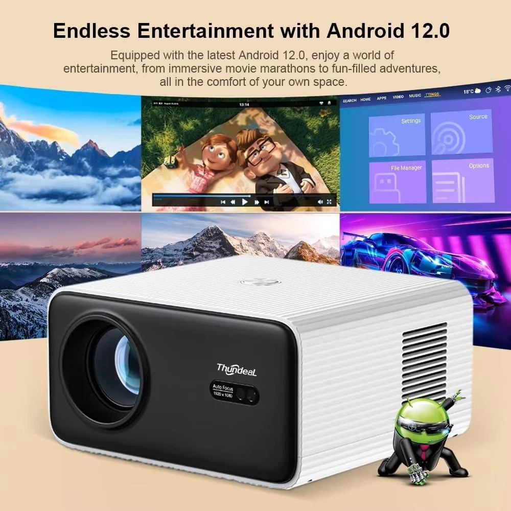 پروژکتور ویدئویی TD85SE 2K 4K Full HD 1080P اندروید با فوکوس خودکار PK L018 TD85W سینمای خانگی سه بعدی LED قابل حمل پروژکتور ویدئویی TD85SE 2K 4K Full HD 1080P اندروید با فوکوس خودکار PK L018 TD85W سینمای خانگی سه بعدی LED قابل حمل