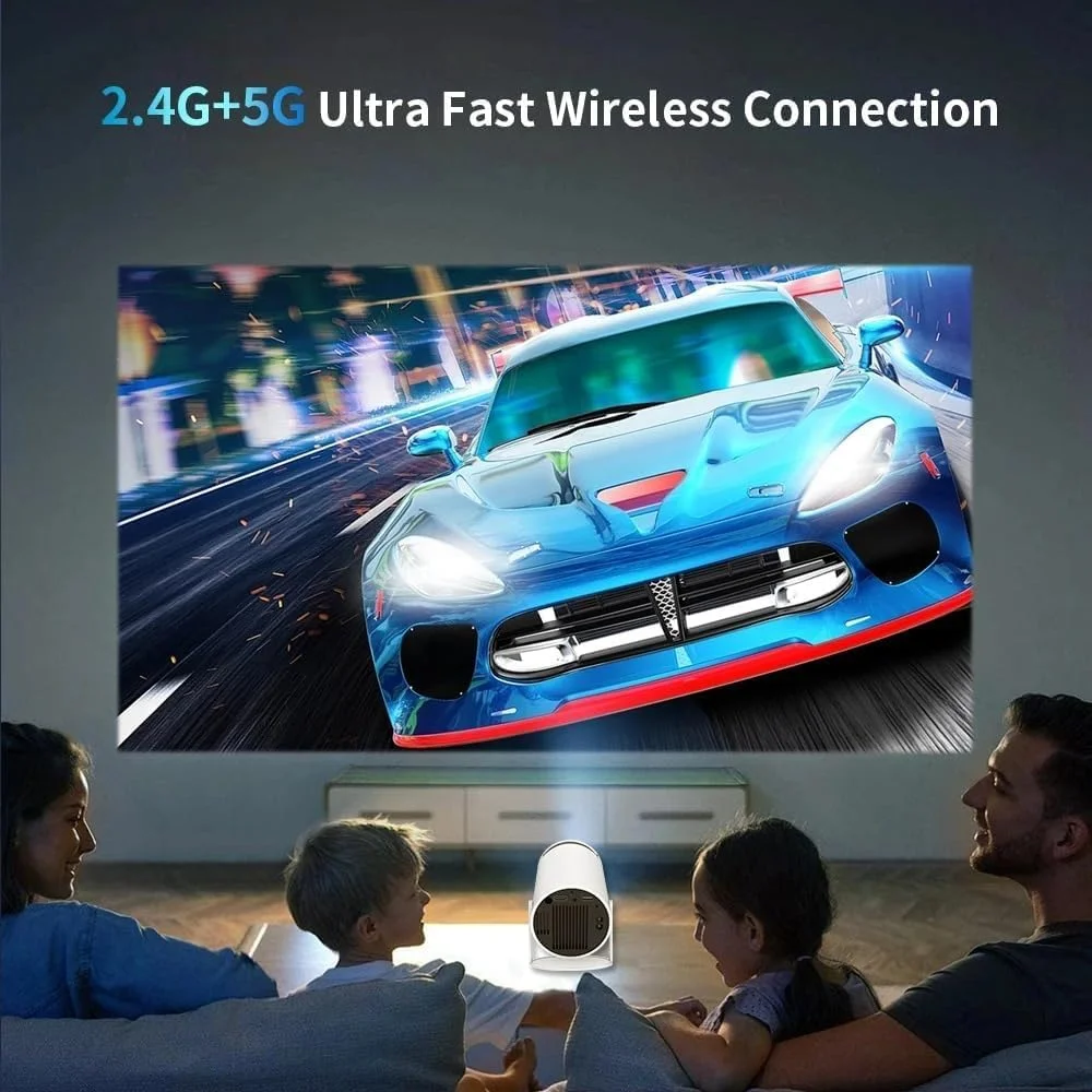 پروژکتور هوشمند بازی ویدیویی با کنسول بازی - 1080P، روشنایی 150 ANSI، کنترلر بی سیم، WiFi 6، BT 5.0، پروژکتور سینمای خانگی
