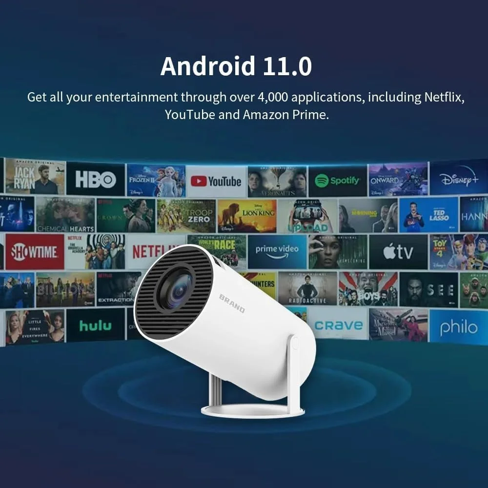پروژکتور هوشمند بازی ویدیویی با کنسول بازی - 1080P، روشنایی 150 ANSI، کنترلر بی سیم، WiFi 6، BT 5.0، پروژکتور سینمای خانگی