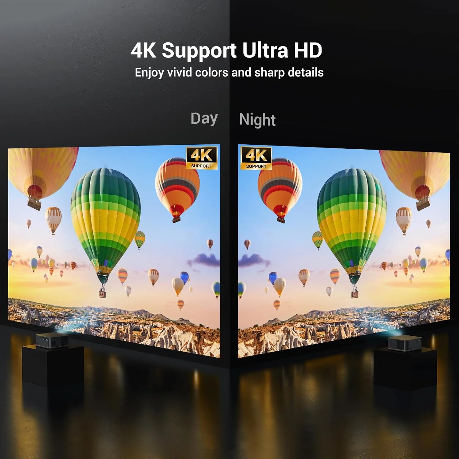 پروژکتور 4K Full HD با 2000 ANSI با WiFi و بلوتوث، سینمای خانگی فیلم HAPPRUN با فوکوس خودکار، نمایشگر 300 اینچی برای داخل/خارج از منزل، پروژکتور هوشمند سازگار با تلفن/TV Stick/PC/PS5 پروژکتور 4K Full HD با 2000 ANSI با WiFi و بلوتوث، سینمای خانگی فیلم HAPPRUN با فوکوس خودکار، نمایشگر 300 اینچی برای داخل/خارج از منزل، پروژکتور هوشمند سازگار با تلفن/TV Stick/PC/PS5