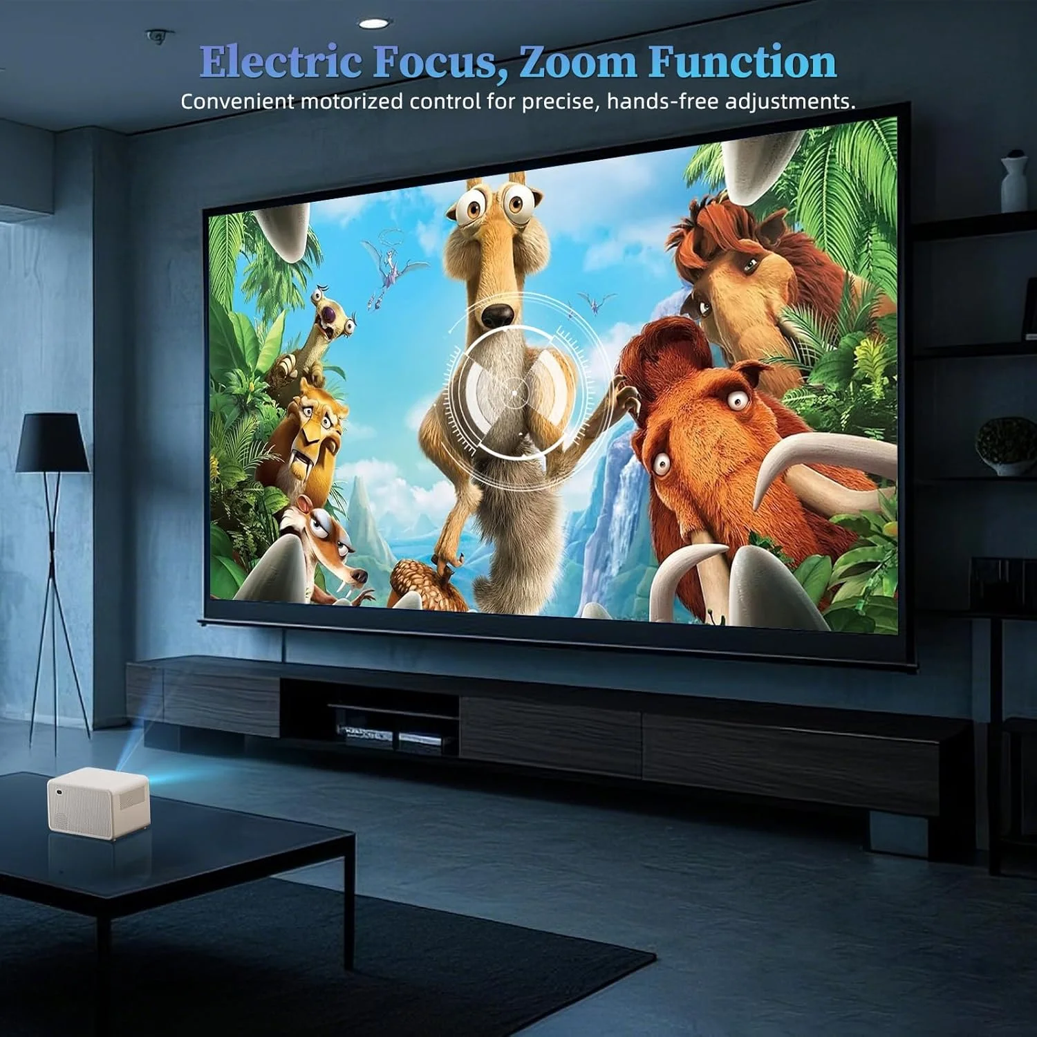 پروژکتور ویدئویی با وای فای 5G و بلوتوث 5.1، پروژکتور خانگی 1080P واقعی با بلندگو، پروژکتور فیلم فضای باز 16000LM، حداکثر 200 اینچ سازگار با آیفون / اندروید / تی وی استیک / لپ تاپ / HDMI / USB پروژکتور ویدئویی با وای فای 5G و بلوتوث 5.1، پروژکتور خانگی 1080P واقعی با بلندگو، پروژکتور فیلم فضای باز 16000LM، حداکثر 200 اینچ سازگار با آیفون / اندروید / تی وی استیک / لپ تاپ / HDMI / USB