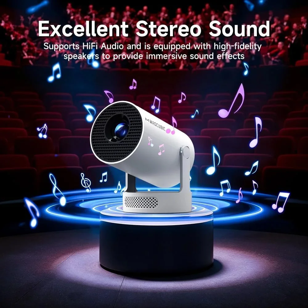 پروژکتور مینی HY300 PRO+ 4K اندروید 11، وای فای دوگانه 6، بلوتوث 5.4، کیفیت 1080P HD، رزولوشن 1280x720P، چرخش 180 درجه، تصحیح خودکار کیستون، 280 انسی لومن، سینمای خانگی قابل حمل و سینمای فضای باز، پشتیبانی از iOS/Android/TV Stick/ پروژکتور مینی HY300 PRO+ 4K اندروید 11، وای فای دوگانه 6، بلوتوث 5.4، کیفیت 1080P HD، رزولوشن 1280x720P، چرخش 180 درجه، تصحیح خودکار کیستون، 280 انسی لومن، سینمای خانگی قابل حمل و سینمای فضای باز، پشتیبانی از iOS/Android/TV Stick/